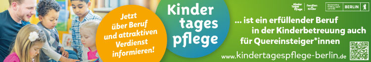 Werbebanner aus Kampagne für die Kindertagespflege